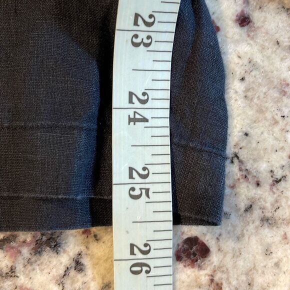 Quince Womens 100% European Linen Elastic Waist Pull On Pants Black Size Large - Picture 11 of 11